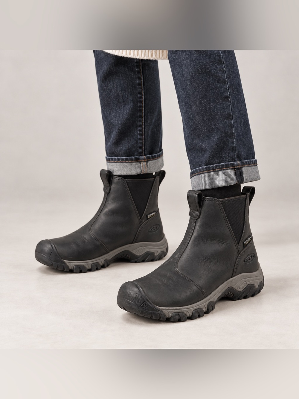 KEEN Greta Chelsea Waterproof Insulated leather Boots Black Women’s 6.5 Wide